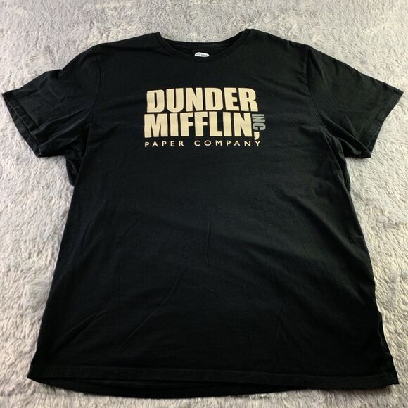 The Office Dunder Mifflin Paper Company Shirt Mens XXL Black White Gray TV - Picture 2 of 7